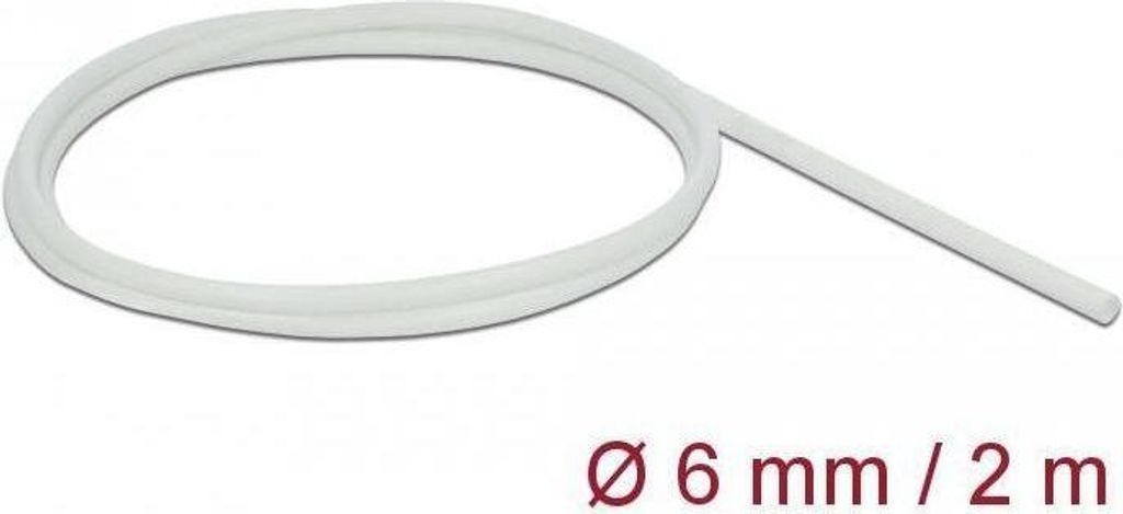 DELOCK Schutzschlauch Glasfasergeflecht 2mx6mm weiß
