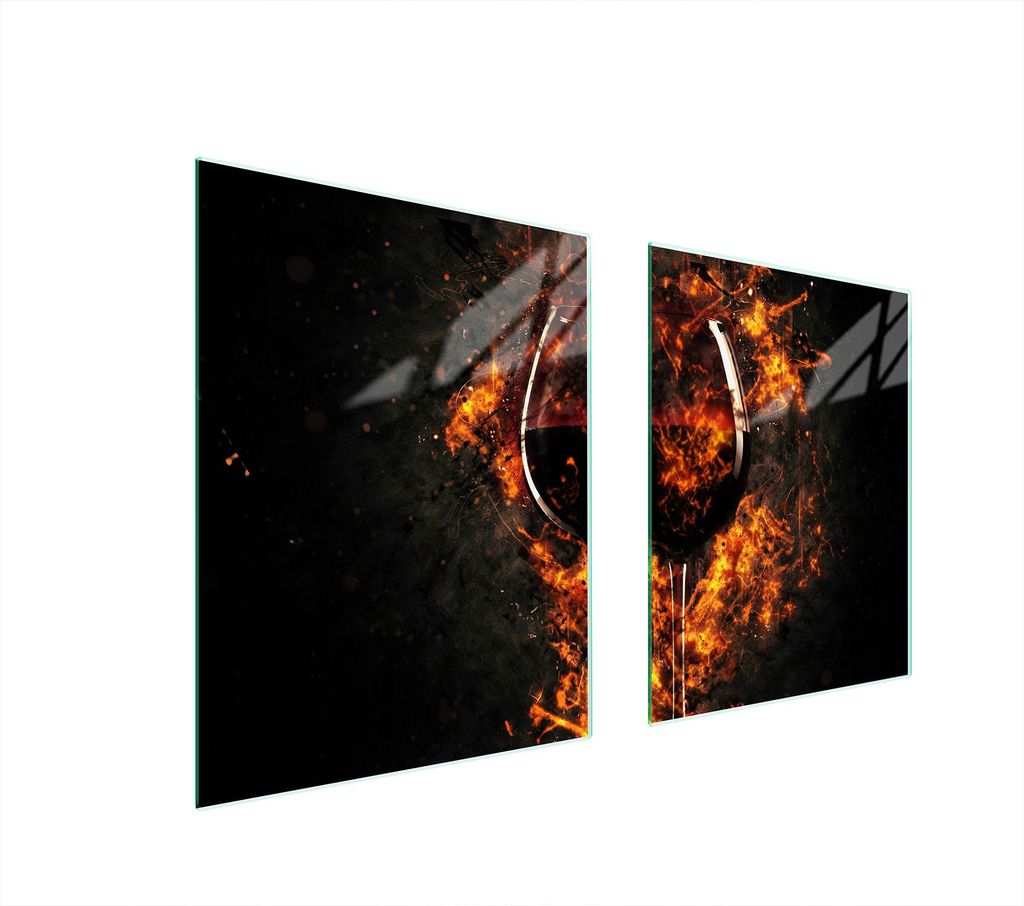 Glasschutzplatte Für Herd 85X52 Wein
