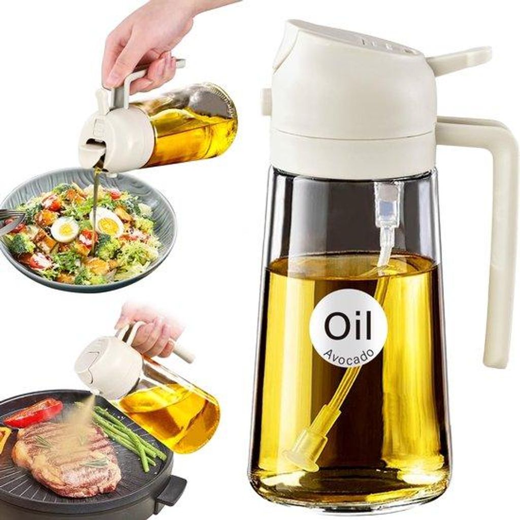 2-in-1 Fettabsauggerät für Backschmalz, 470 ml sichere Fettabsauggerät-Flasche, Backschmalz-Vermeider für Pfannen, hochwertiger Backschmalz-Abs...
