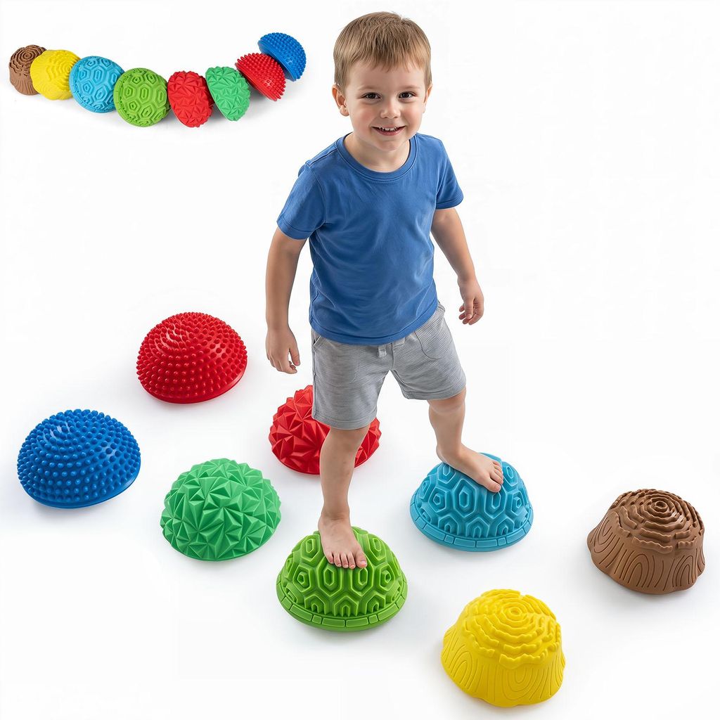 COSTWAY 8 Stück Balanciersteine Kinder, Stepping Stones bis Produktbild 