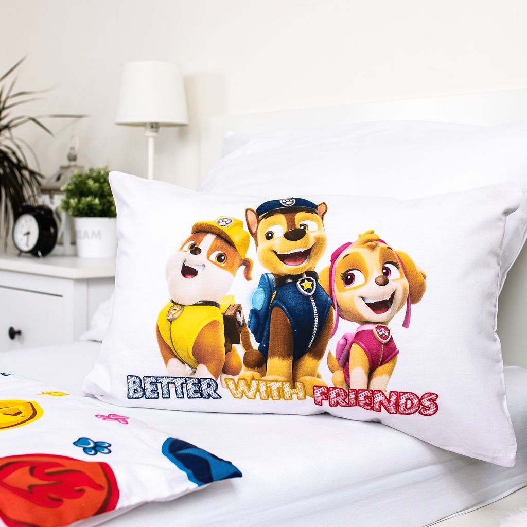 Herding SAM IL POMPIERE Set Biancheria Da Letto Reversibile – Copripiumino 135x200 Cm E Federa 80x80 Cm, Cotone Renforcé