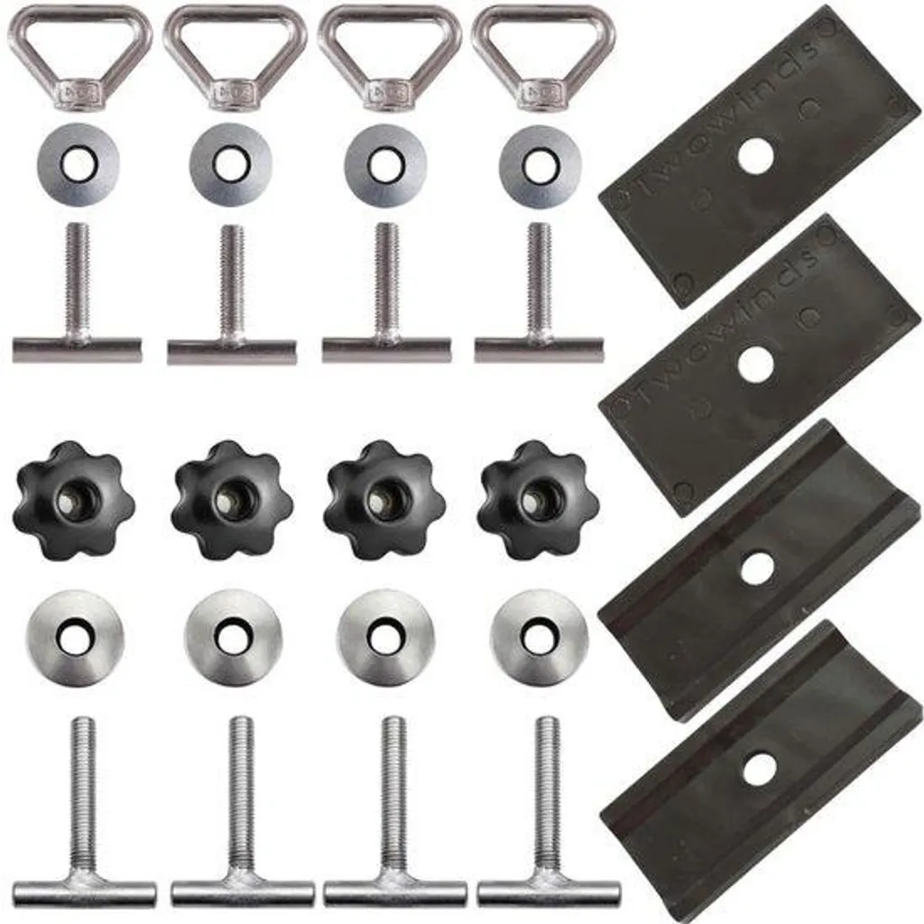 Kit d'ancrage en acier noir 7H5883084C pour rails de sol T5 T6 robuste