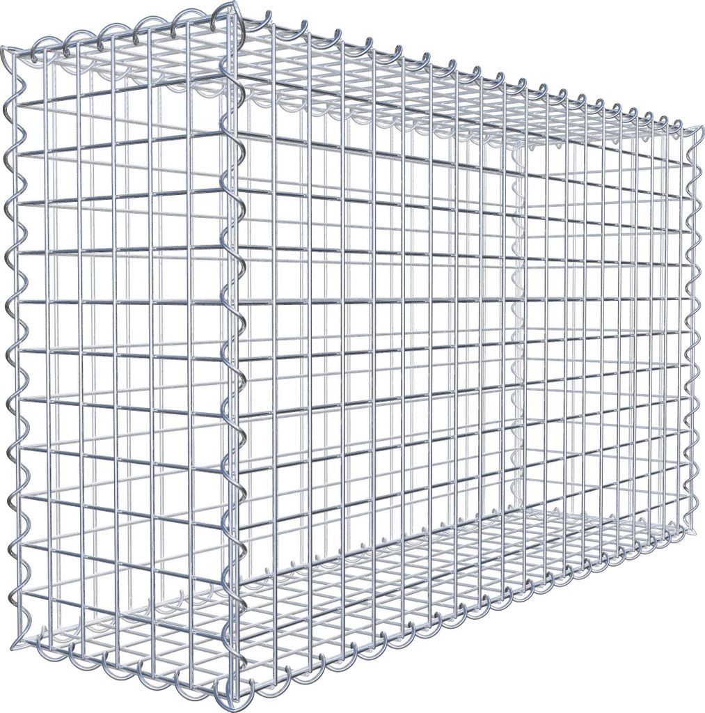 Gabione 100 cm x 60 cm x 30 cm (L x H x T), Maschenweite 5 cm x 5 cm, Spirale