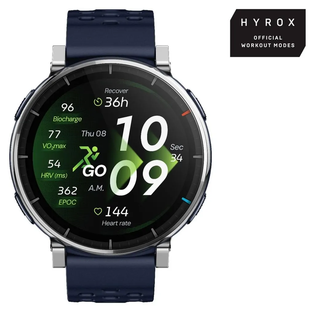 Amazfit W2558GL2N Montre Connectée AMOLED 1,32 pouces avec GPS Intégré
