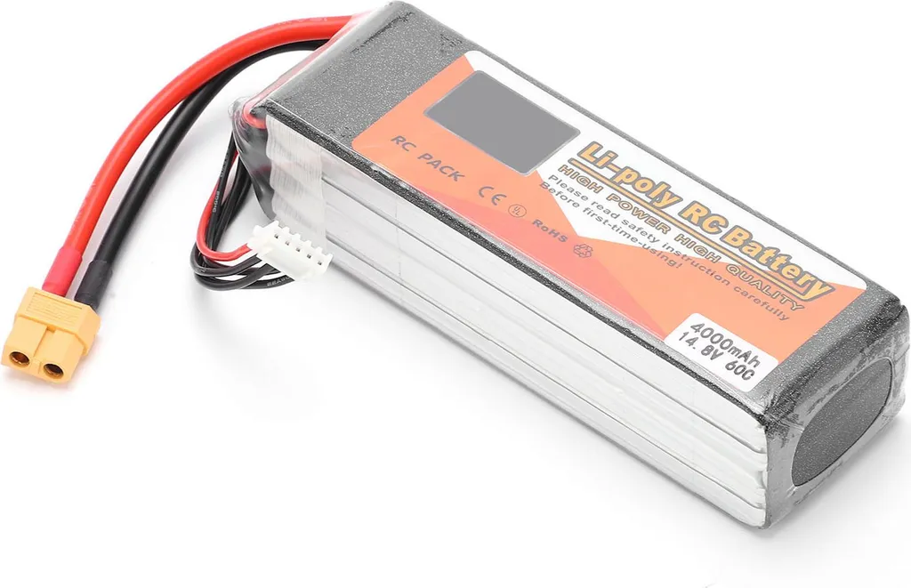 Accu LiPo 4S 14,8V Haute Performance 4000mAh 60C Connecteur XT60
