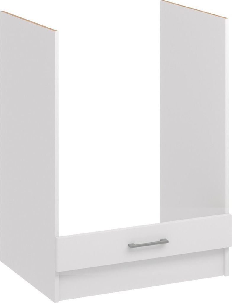 Roe Furniture | Küchenunterschrank 60 cm - Weiß - Mattweiß - Schrank unter dem Backofen - Ohne Arbeitsplatte - Unterschränke Küche - ZK6