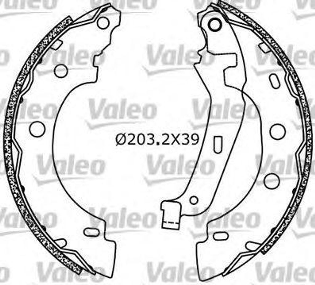 VALEO Bremsensatz Trommelbremse Hinten für RENAULT KANGOO (KC0/1) 554638
