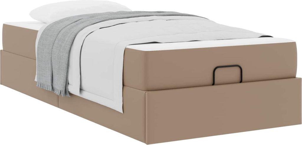 Bettgestell mit Matratze Sonstiges 2 pcs Hellbraun PVC