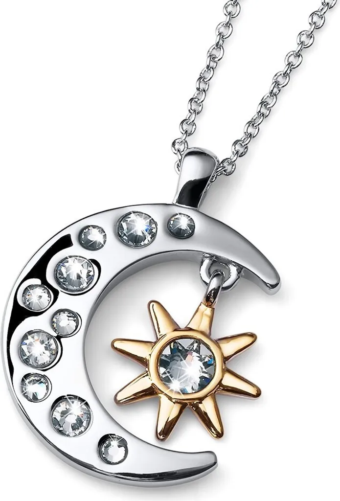 Collier Pendentif Luna Blanc en Cristal pour Femme - Oliver Weber Bijoux