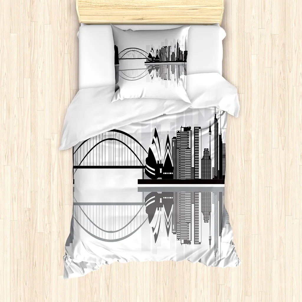 Set Letto Anallergico ABAKUHAUS Sydney 135x200 Anti-Acaro Grigio