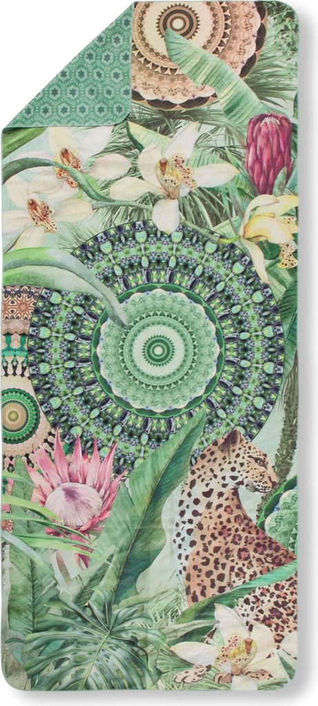 Sports towel HIP 75x180 cm - tropical print with mandalas