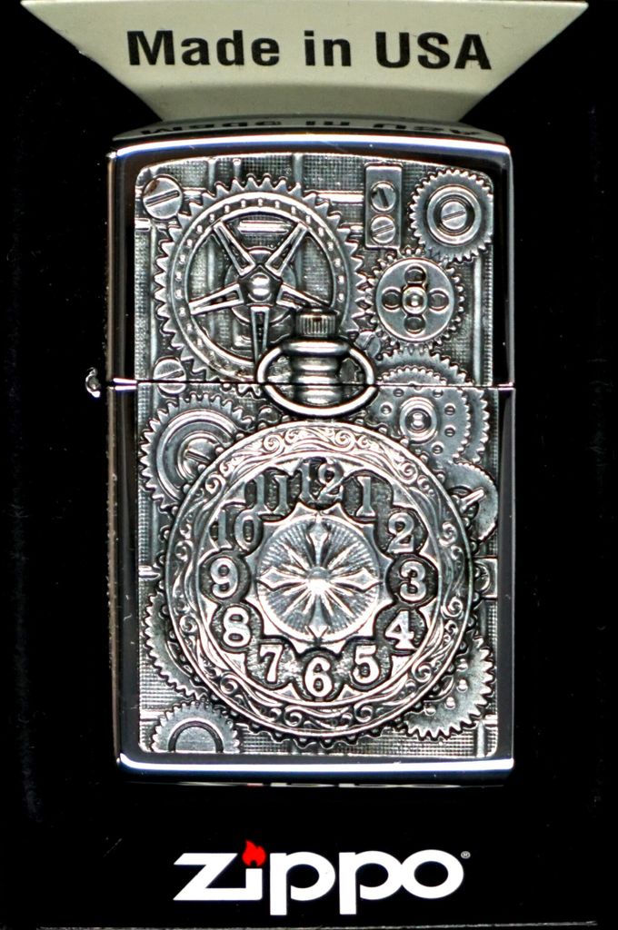 Zippo accendino Pocket Watch cromato antivento a benzina Immagine del prodotto 
