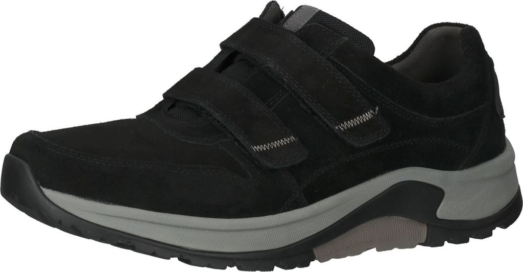Gabor Comfort Sneaker Low - Schwarz Leder Größe: 44.5 Normal