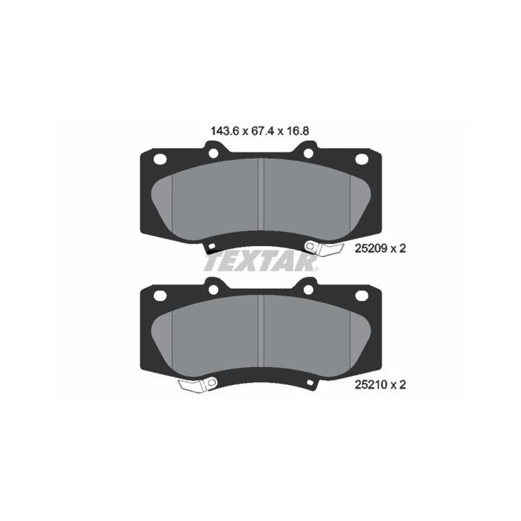 Textar Bremsbelagsatz vorne für für Toyota Hilux 7 Pick-up 2,5-3,0 D-4D 4WD
