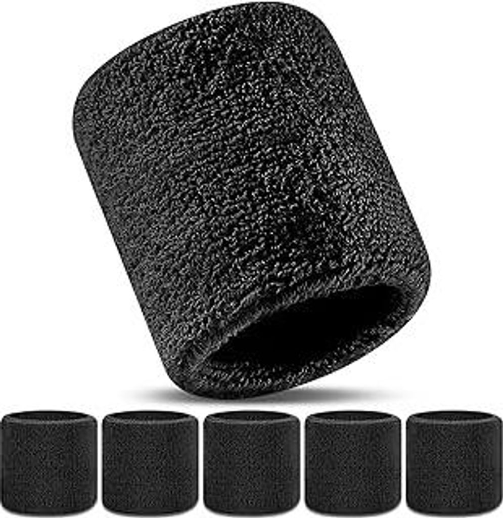 6 stück schweißband Handgelenk, Sport Wristbands, Baumwolle schweißband, saugfähig frottee schweißbänder Set für Jungen und mädchen, für S...