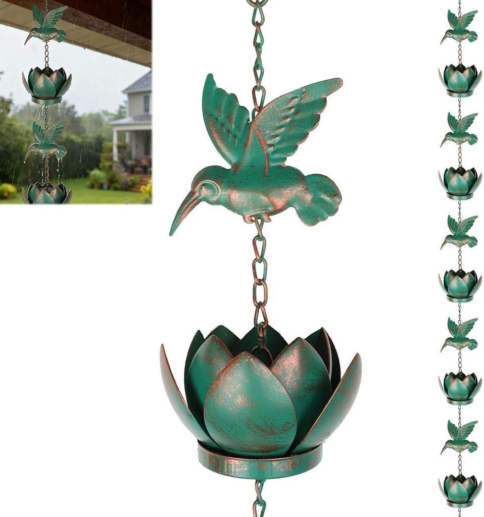 Řetěz na sběr dešťové vody, délka 2,4 m - Kolibri/Lotus - Obrázek produktu 