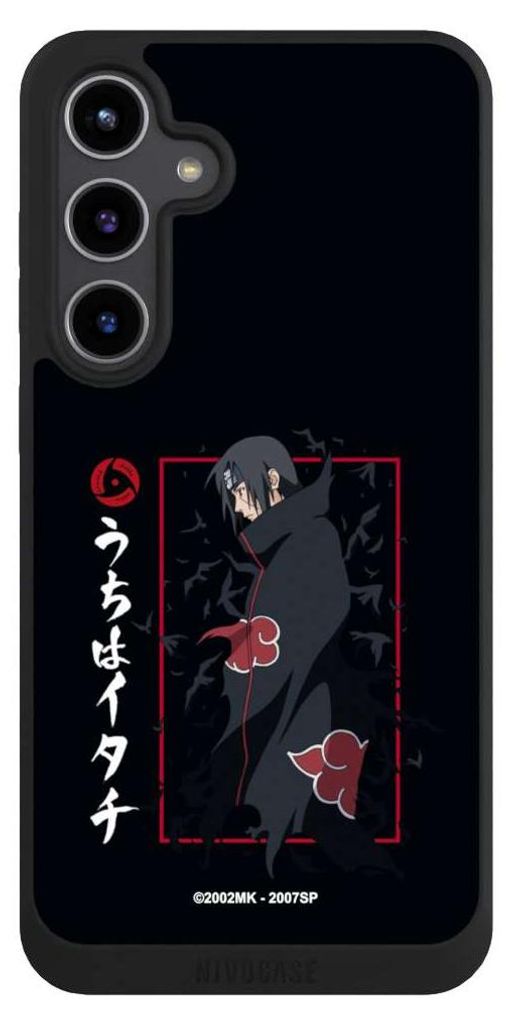 NIVOCASE Handyhülle für Samsung Galaxy S24+ Hülle NIVOpure Case Schwarz Naruto Shippuden Offizielles Lizenzprodukt Itachi Uchiha