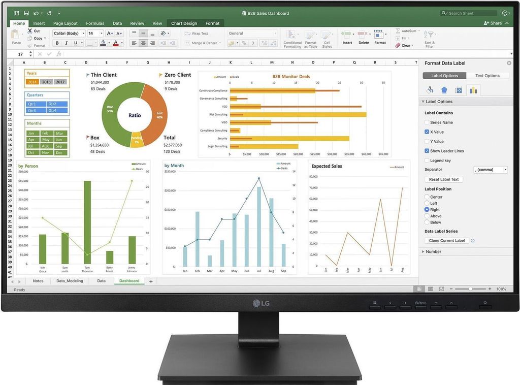 LG 24BN65YP-B - LED-Monitor - 60 cm (24") (23.8" sichtbar) - 1920 x 1080 Full HD (1080p) @ 75 Hz - IPS - 250 cd/m²
