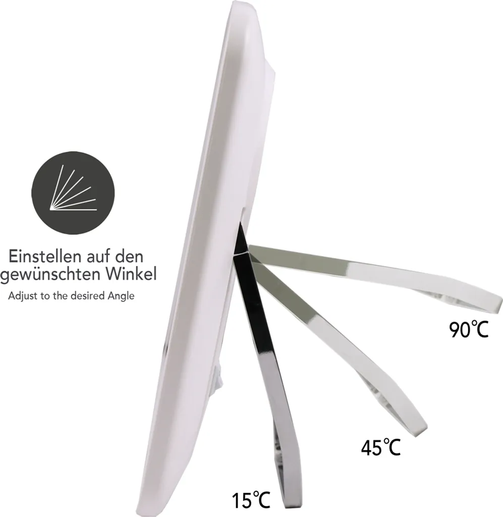 Specchio Ingranditore 7x con Luce LED - Precisione per Rasatura e Trucco - 4