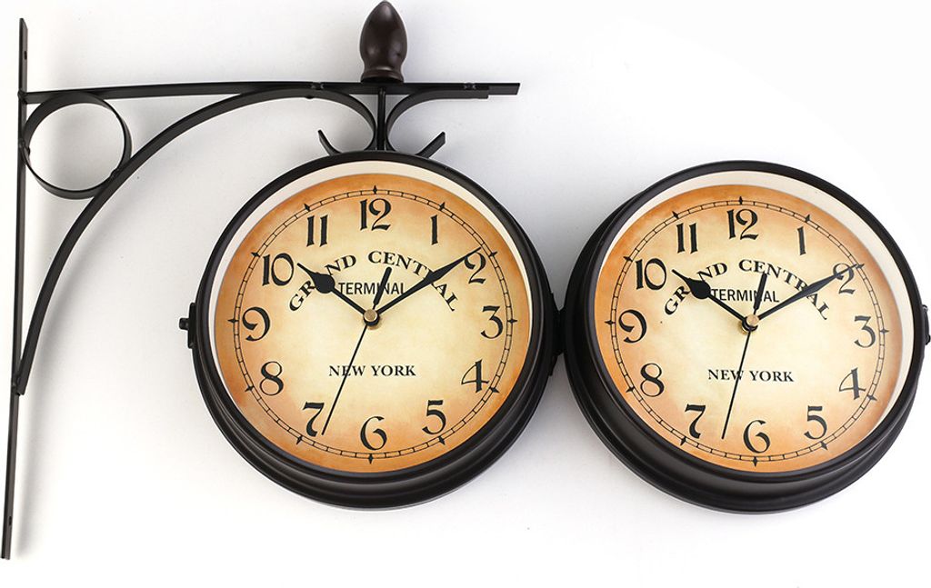 St. Leonhard Bahnhofsuhr Retro – Doppelseitige Wanduhr Im Eleganten Design