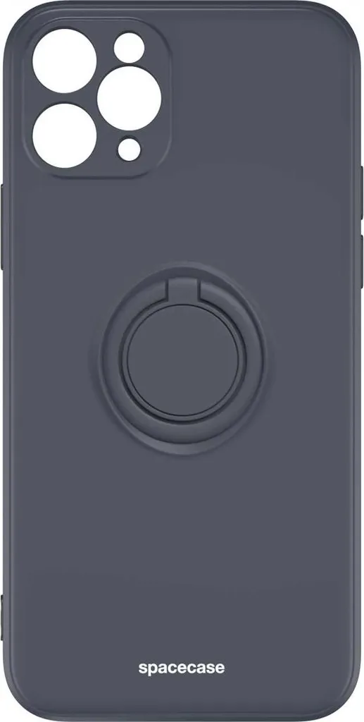 Custodia SPACECASE per iPhone 11 Pro Silicone Nero con Anello Supporto - 5