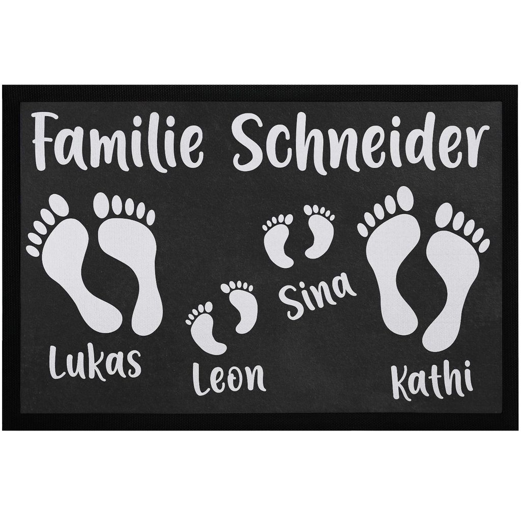 Mal şişe projektör  Fußmatte mit Namen Familie personalisiert | Kaufland.de