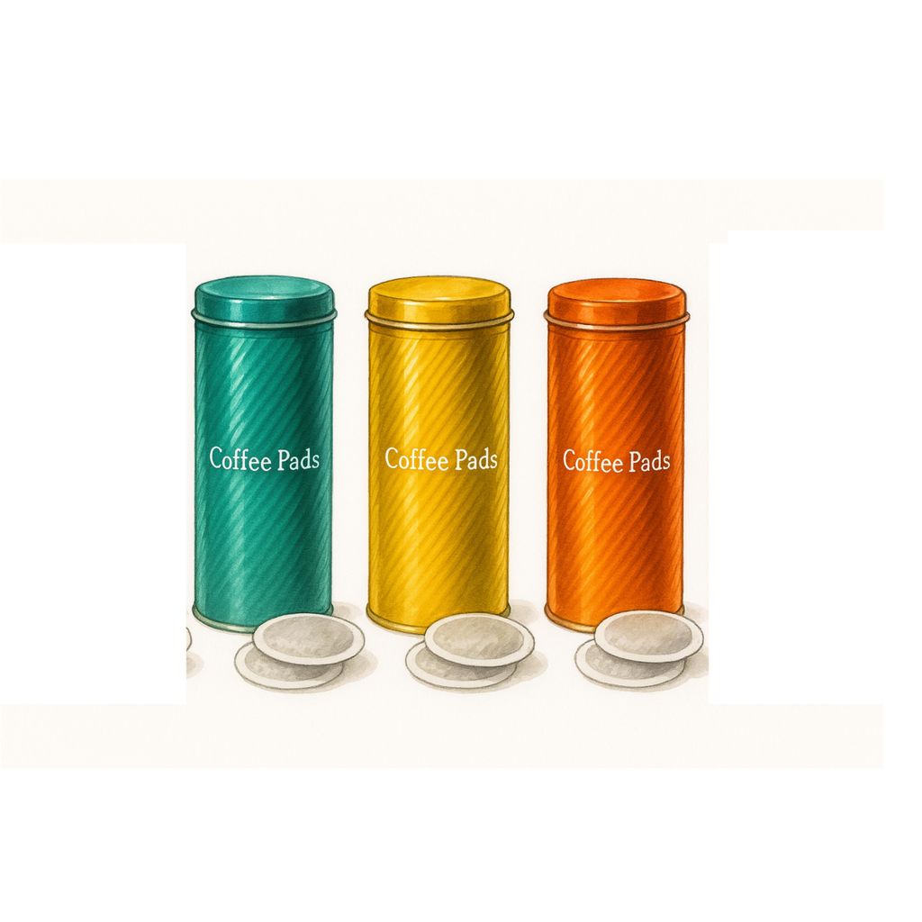 Senseo James Premium Paddose für 18 Kaffeepads, neues Design, Dose, Pad, 3er Pack