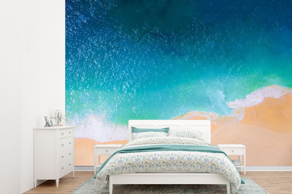 MuchoWow Fototapete für Wohnzimmer oder Schlafzimmer Wandtapete Vinyl Motivtapete Strand - Wasser - Bali - 385x280 cm - Wallpaper