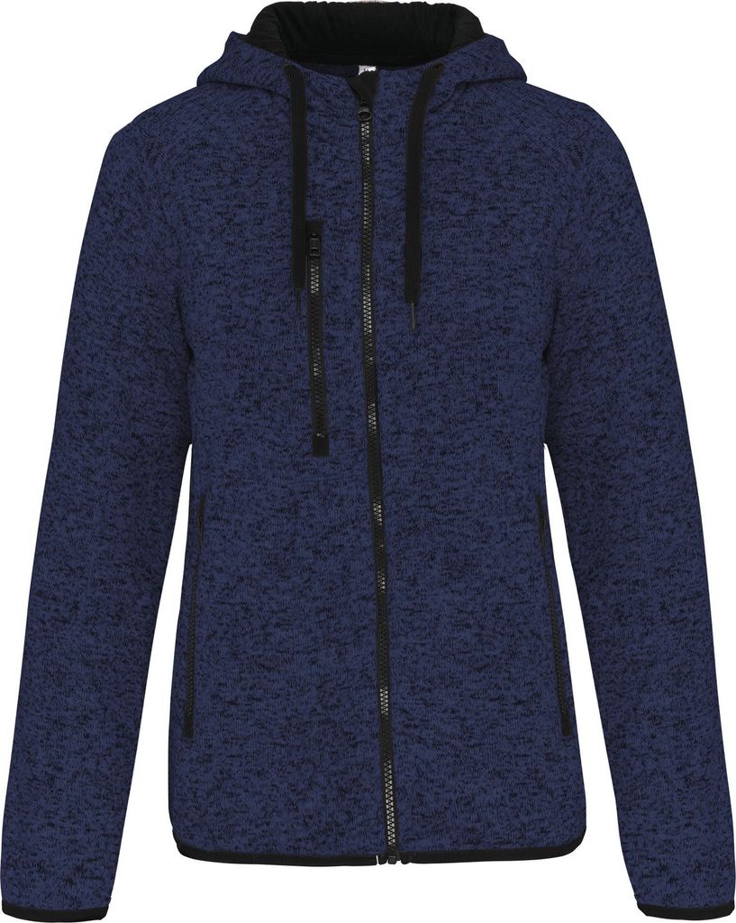 Proact Damen Sweatjacke Training Hooded Jacke Kapuzensweatjacke, Größe:XS, Farbe:Marineblau meliert