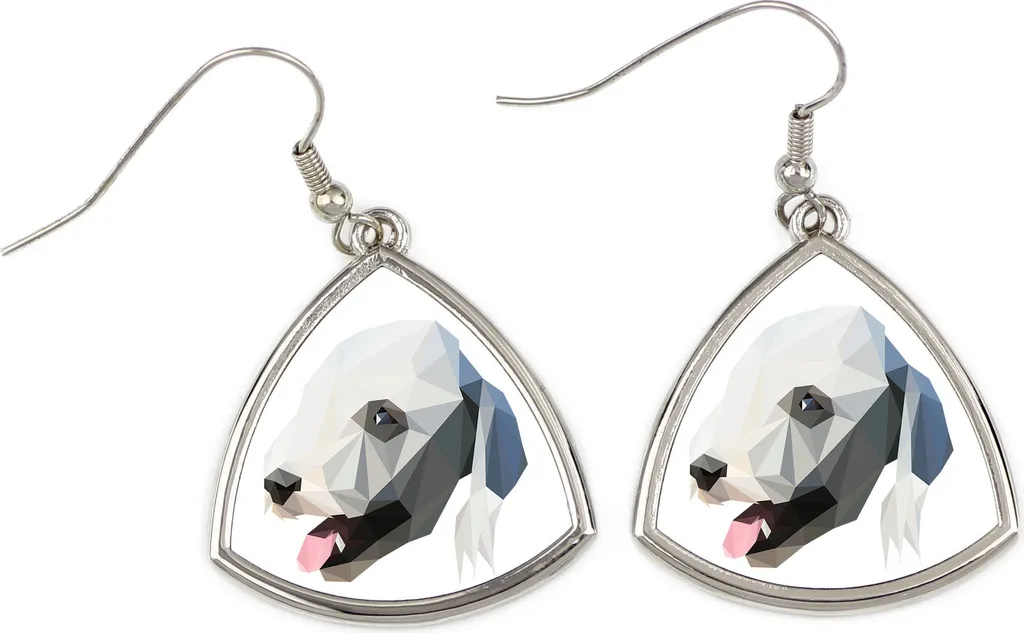 Must-Have Bedlington Terrier: Orecchini Art-Dog Collezione Geometrica
