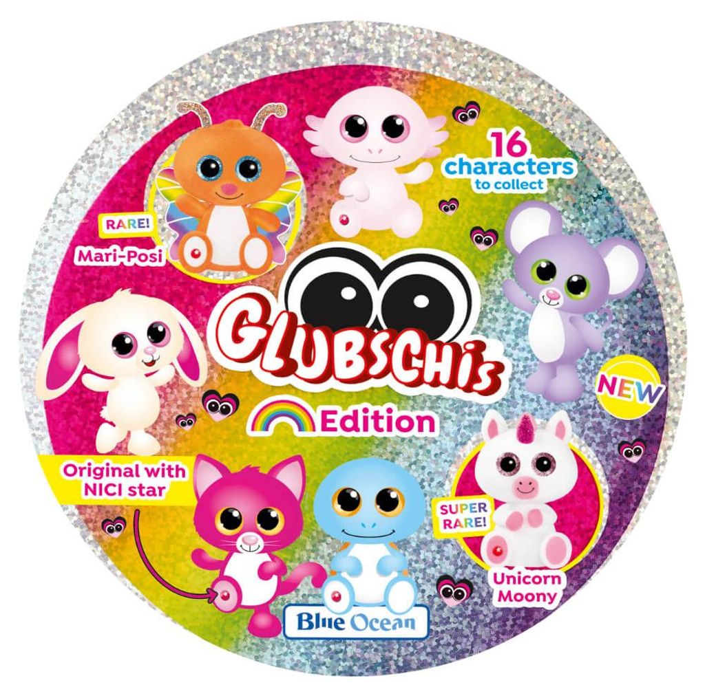 Blue Ocean Glubschis Sammelfiguren Rainbow Serie 6 - Glubschi Glitzer Figur - 1 Tüte