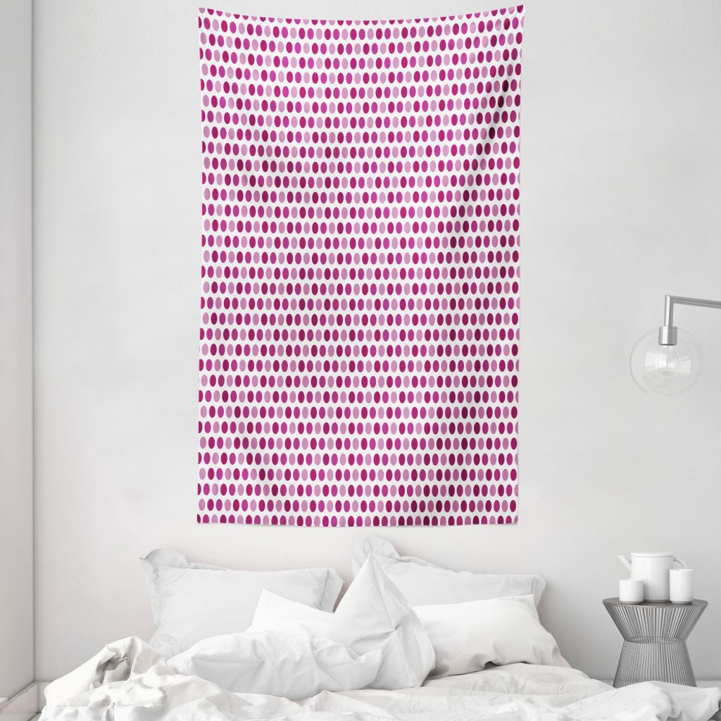 ABAKUHAUS Tupfen Wandteppich und Tagesdecke, Retro Style Kleine Spots aus Weiches Mikrofaser Stoff Waschbar ohne Verblassen Digitaldruck, 140 x 230...