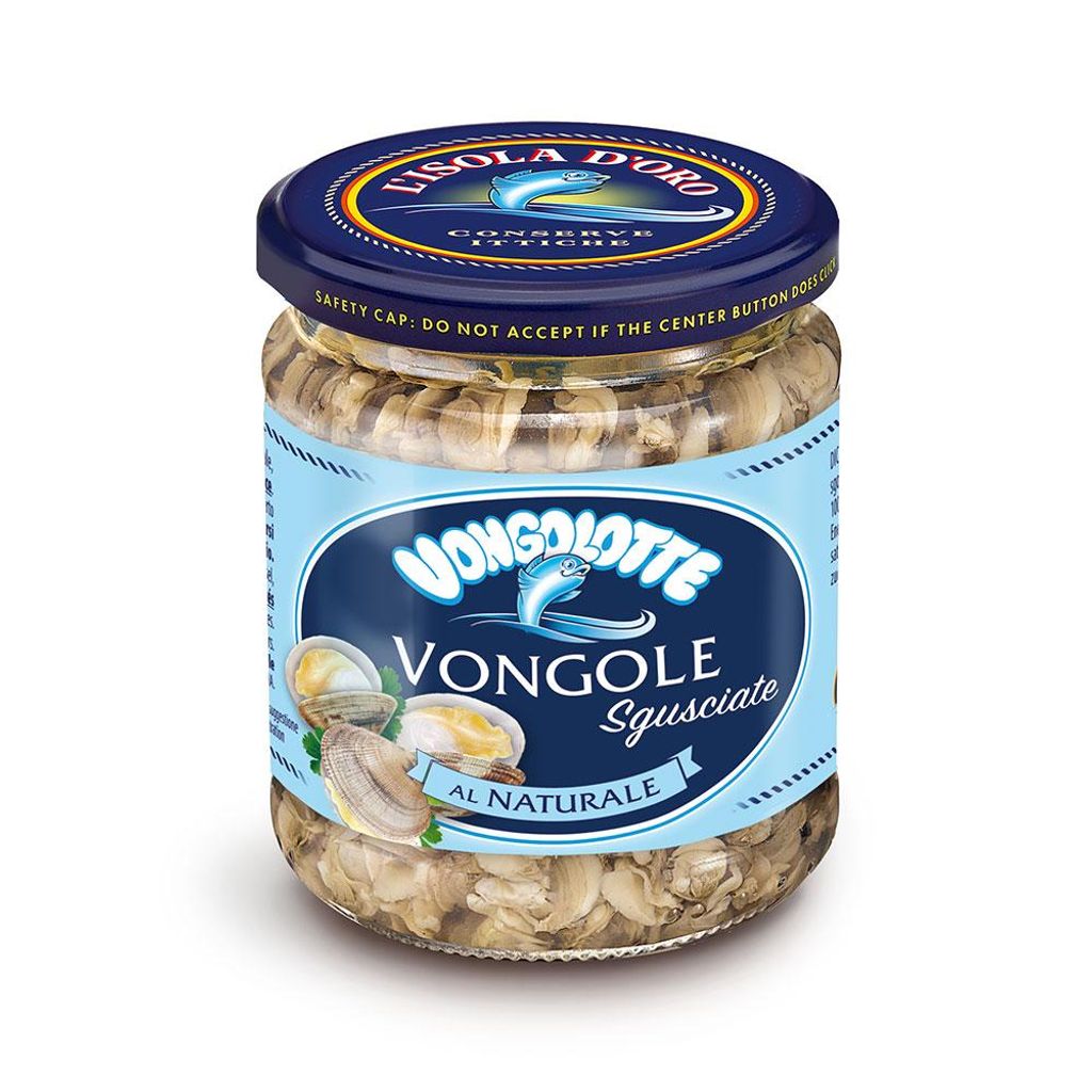 Vongole sgusciate nel loro stesso succo, 190 g Immagine del prodotto 