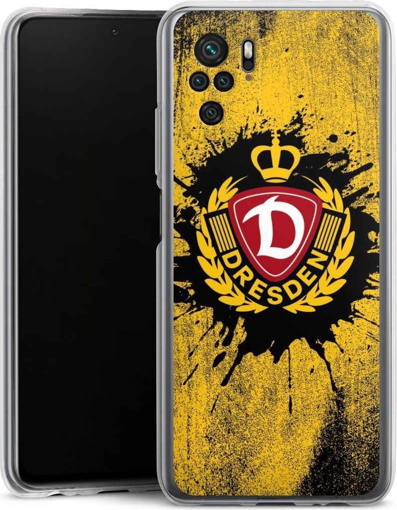 DeinDesign Handyhülle für Xiaomi Redmi Note 10 4G Silikon Hülle Case Smartphone Schutzhülle Fußball Offizielles Lizenzprodukt SG Dynamo Dresden