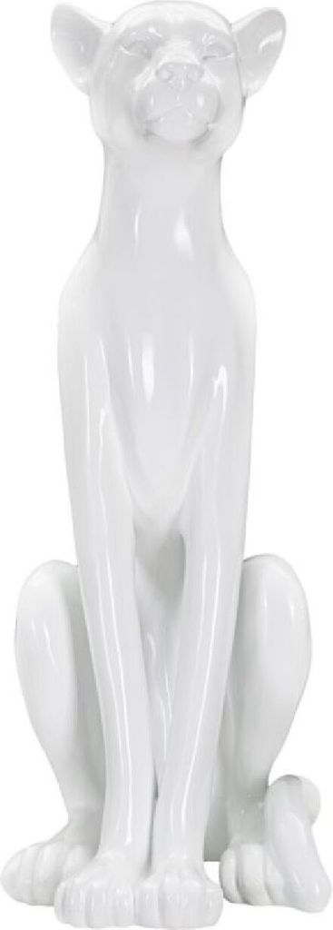 Mauro Ferretti Leopardenfigur sitzend  27x38x74 cm weiß Produktbild 