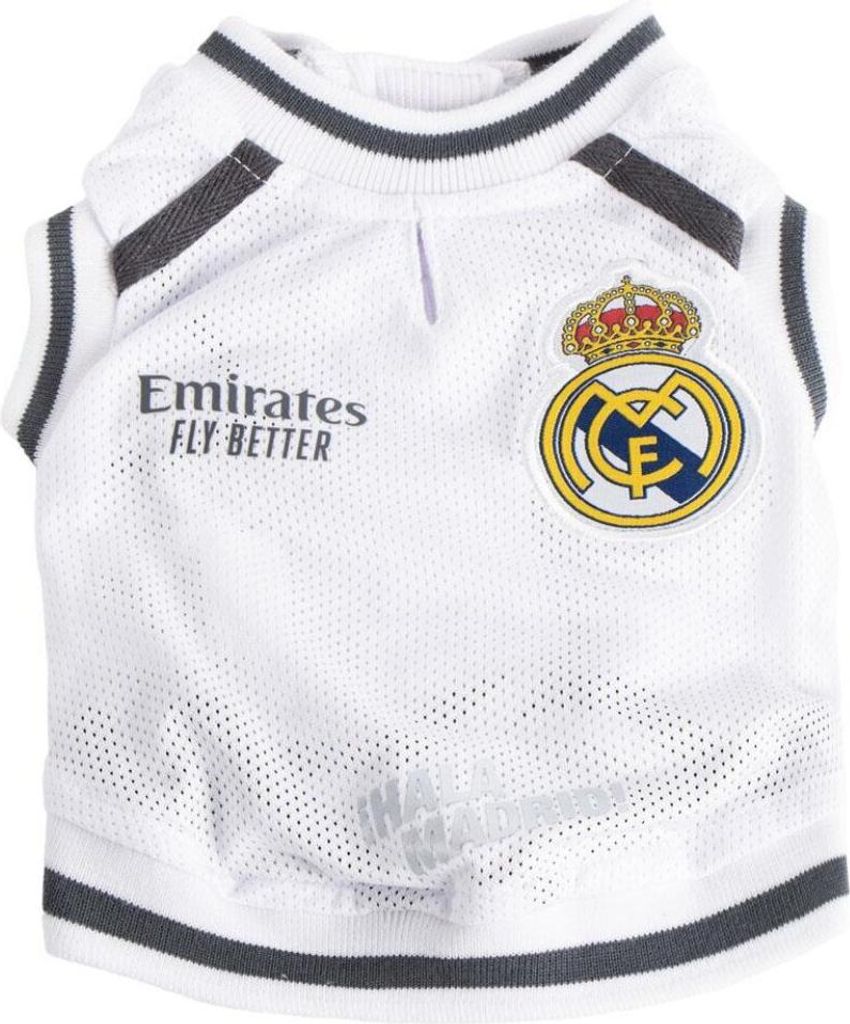 Real Madrid T-Shirt für Hunde Atmungsaktives Fan-Outfit L