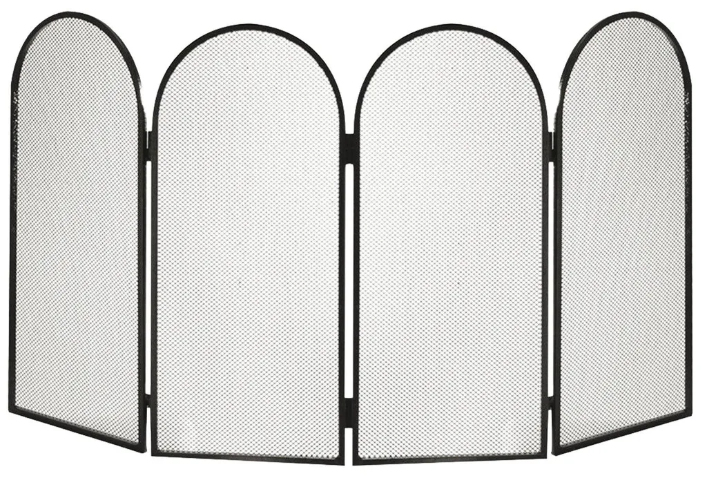 Pare-étincelles pliable pour cheminée sécurisée et protection du salon