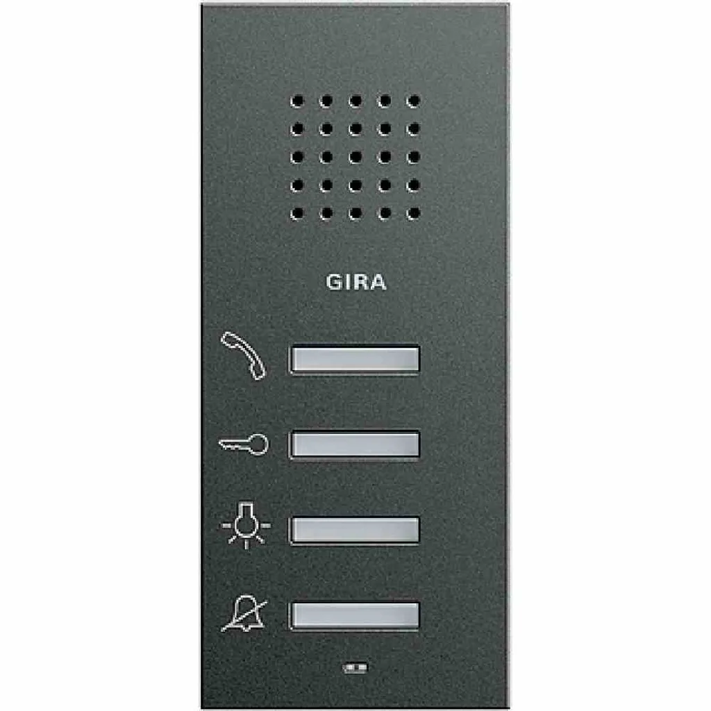 Interphone mains libres Gira 125028 Station intérieure saillie Anthracite