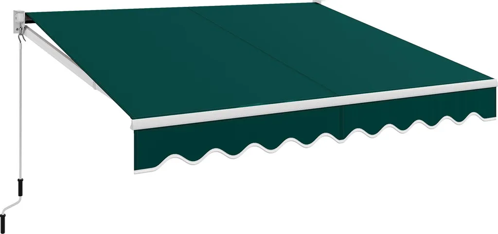 Store à bras articulé 295x250cm avec cadre alu et manivelle COSTWAY