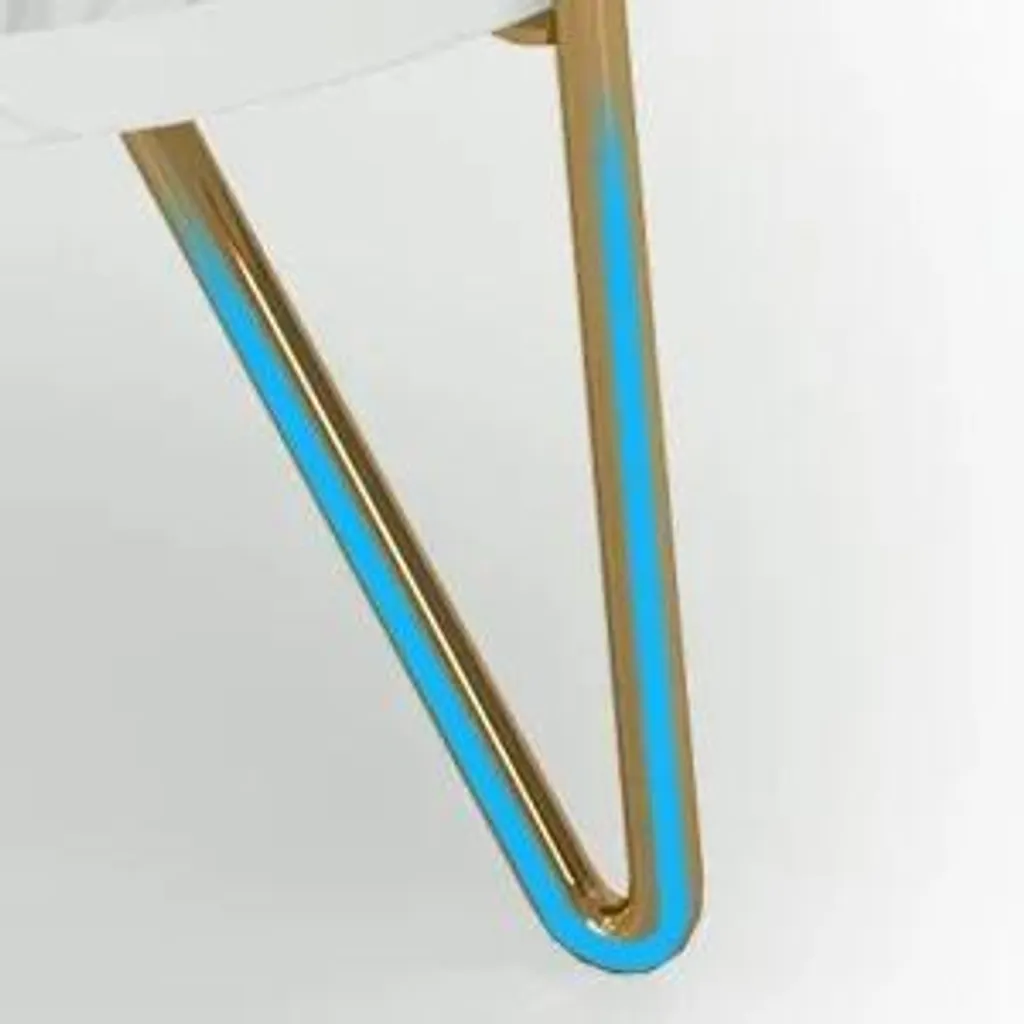 Table d'appoint stable et compacte en marbre et or pour petit salon - 11