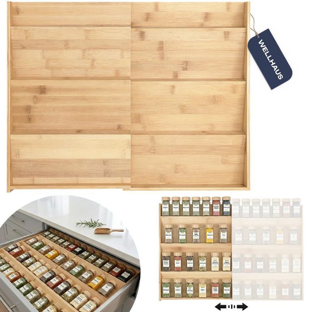 WELLHAUS Vložka do zásuvky na koření z bambusu Obrázek produktu 