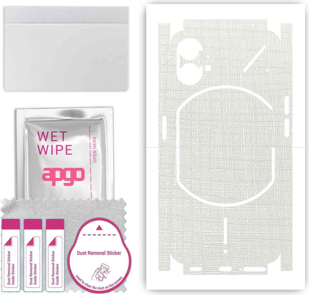 apgo Rückseite + Seiten Schutzfolie, Skin, kompatibel mit Nothing Phone 1, Hinten Displayschutzfolie aus Vinylfolie, kratzfest, einfache Montage -...