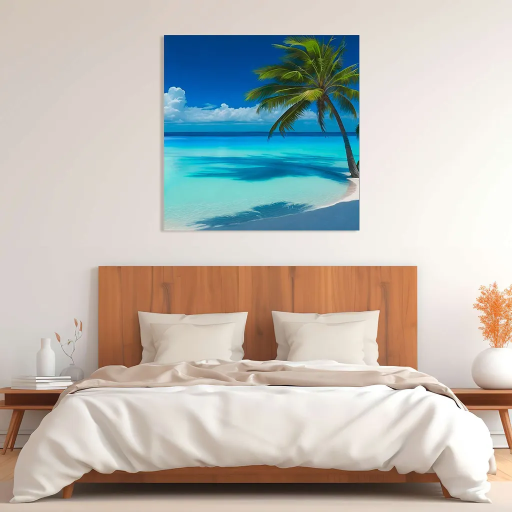 Quadro Tropicale Dario Marzi 40x40 - Baia della Serenità II Canvas - 2