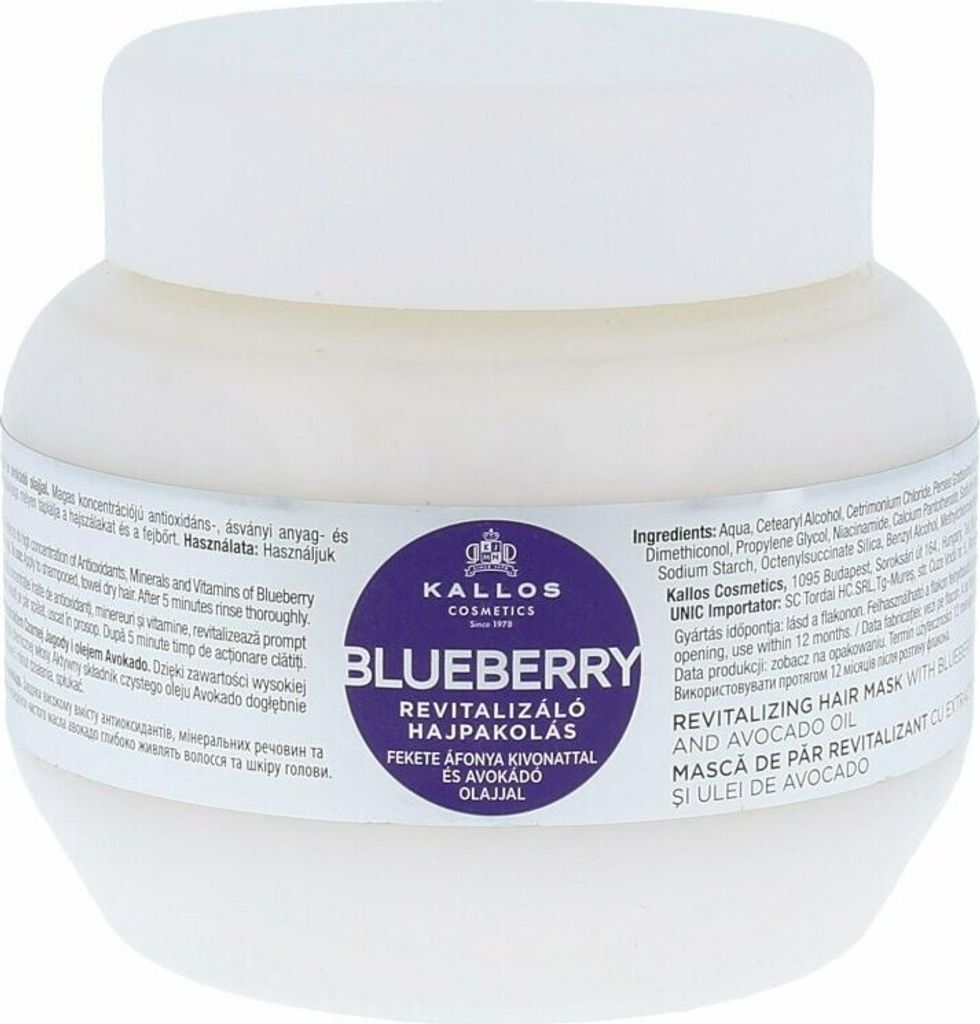 Kallos Blueberry Rewitalizująca maska do włosów suchych i Zdjęcie produktu 