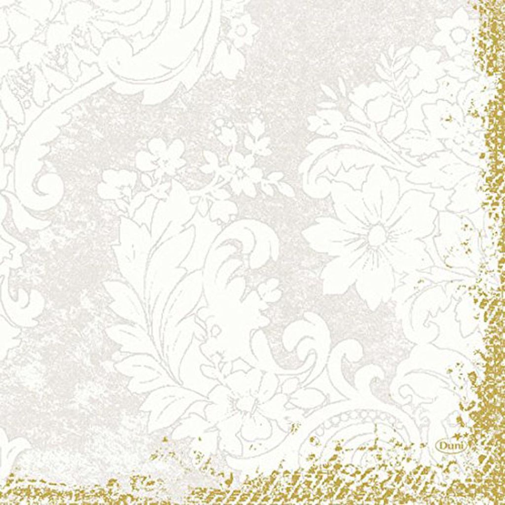 Serwetki celulozowe Duni 3-warstwowe 33 x 33 cm Royal White Zdjęcie produktu 