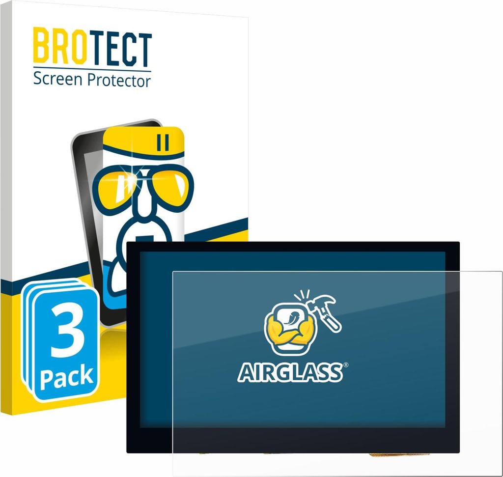 3x BROTECT Schutzglas für Waveshare 4.3" Schutzfolie Panzer Folie Glas Display Schutz klar