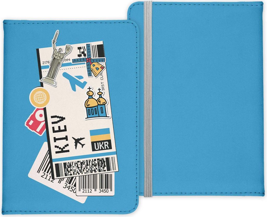 22Feels Kiew Souvenir Reisepasshülle Organizer Reisen Gadgets Ukraine Europa Urlaub Kunst-Leder Etui Cover Frauen Männer Kinder