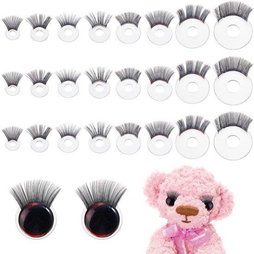 26-teilige Sicherheitsaugen-Set, 8 Größen, Schwarz Holz für Amigurumi-Kuscheltiere
