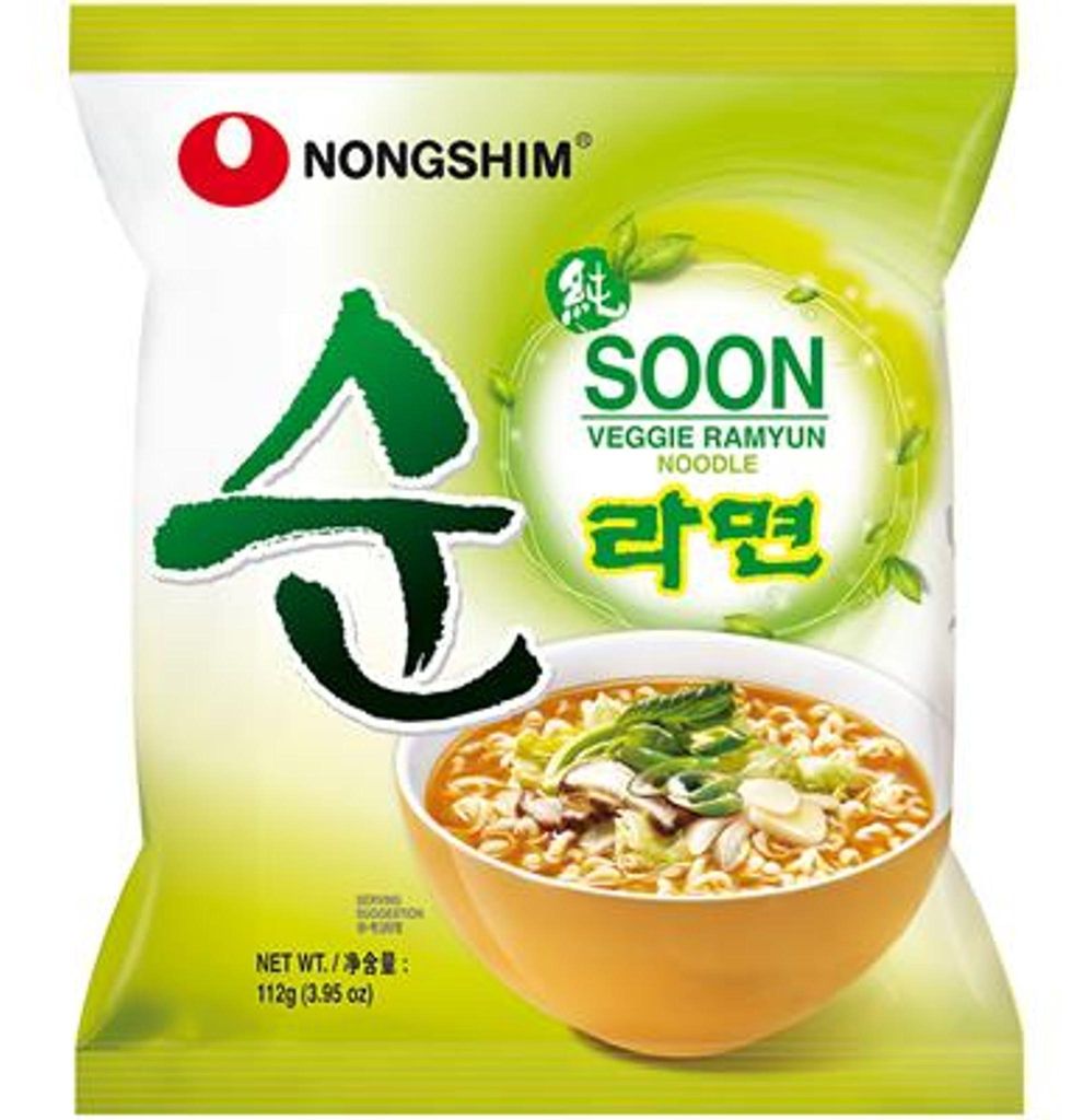 Soon Veggie Ramyun 112 g vegetariánská polévka – Nongshim Obrázek produktu 