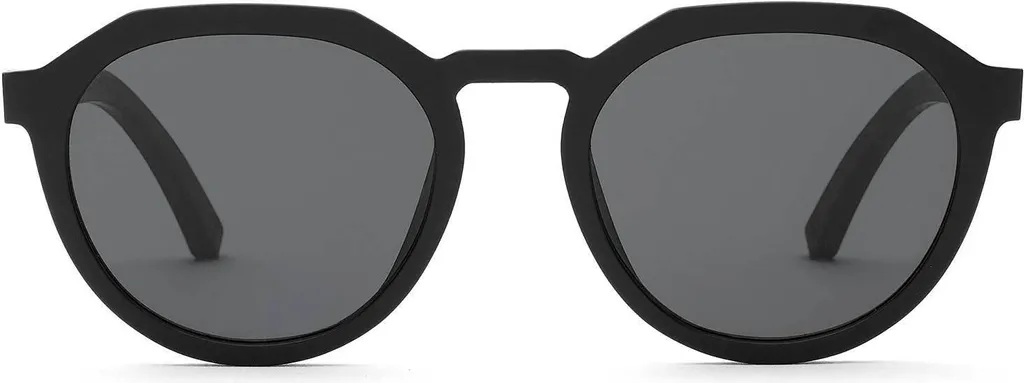 Lunettes de soleil en bois de chêne noir Wilson pour homme et femme